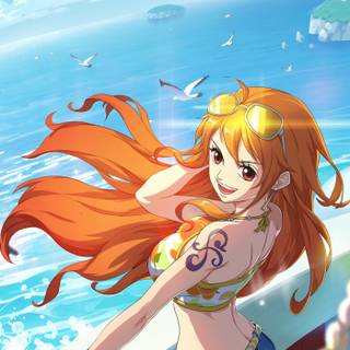 Nami One Piece phone wallpaper