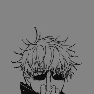 Anime black and white phone wallpaper