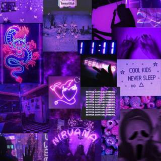 Neon purple iPhone wallpaper