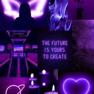 Neon purple iPhone wallpaper