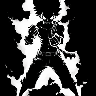 Anime black and white phone wallpaper