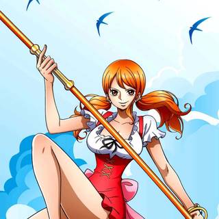 Nami One Piece phone wallpaper