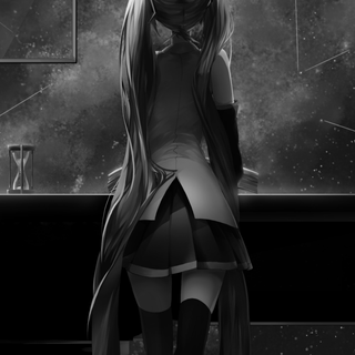 Anime black and white phone wallpaper