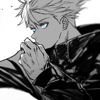 Anime black and white phone wallpaper