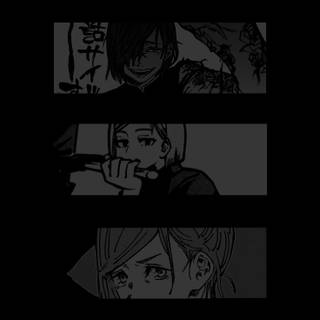 Anime black and white phone wallpaper