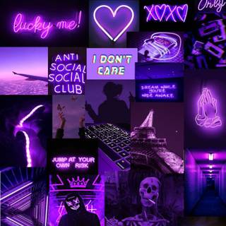 Neon purple iPhone wallpaper
