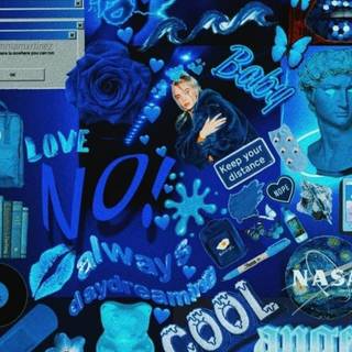 Blue iPhone aesthetic wallpaper