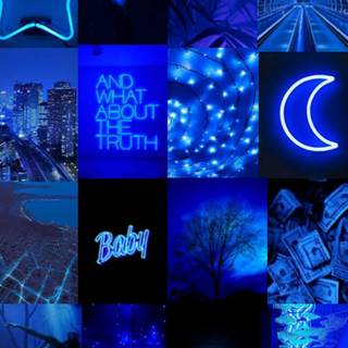 Blue iPhone aesthetic wallpaper