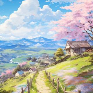 Anime scenary phone wallpaper