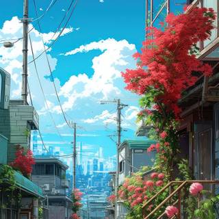 Anime scenary phone wallpaper