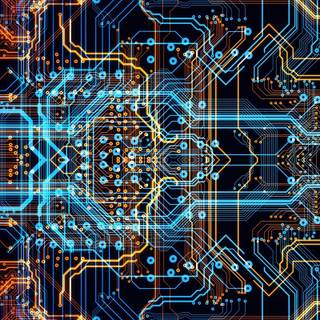 iPhone circuit wallpaper