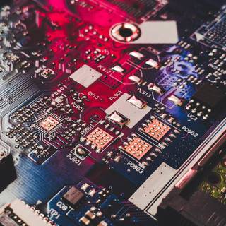 iPhone circuit wallpaper