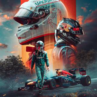 Vettel iPhone wallpaper