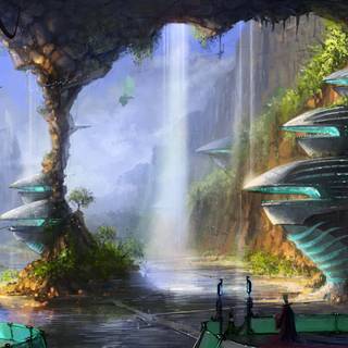 Future landscape wallpaper