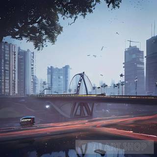 Future landscape wallpaper