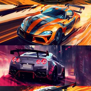 Supercar racing wallpaper