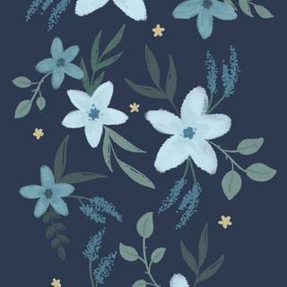 iPhone flower blue wallpaper