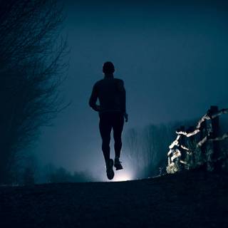 Running in the dark wallpaper