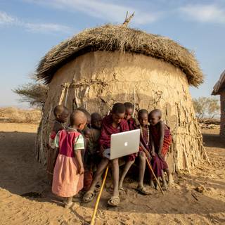 African village wallpaper