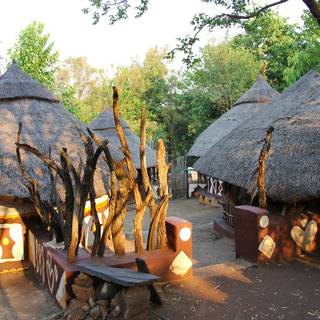 African village wallpaper
