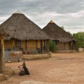 African village wallpaper