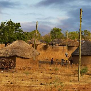 African village wallpaper
