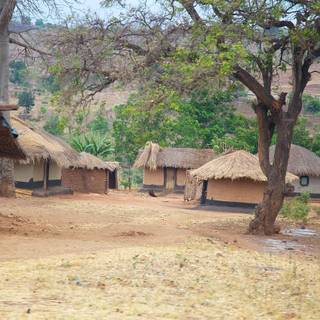 African village wallpaper