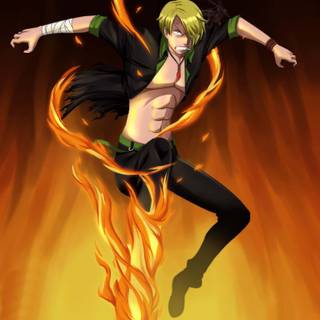 Black Leg Sanji wallpaper