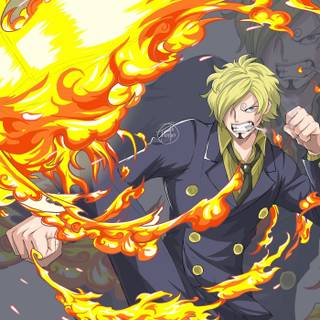 Black Leg Sanji wallpaper