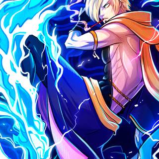Black Leg Sanji wallpaper