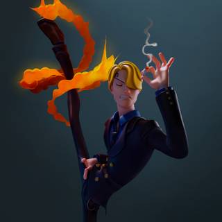 Black Leg Sanji wallpaper