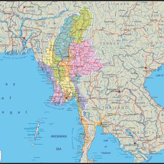 Thailand map wallpaper