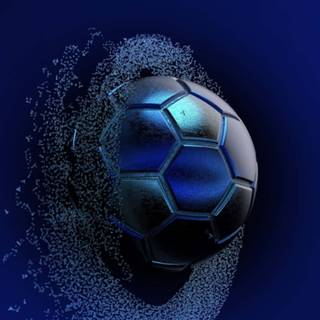 Blue soccer ball wallpaper