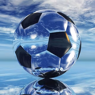 Blue soccer ball wallpaper