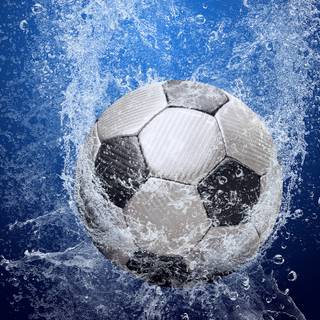 Blue soccer ball wallpaper