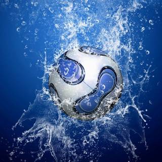 Blue soccer ball wallpaper