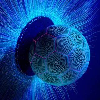 Blue soccer ball wallpaper