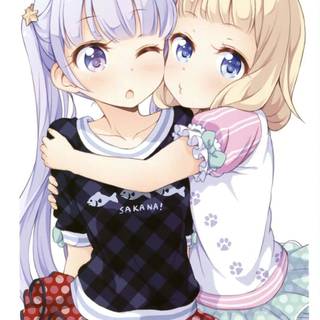 Two anime girls best friends wallpaper