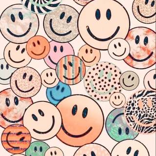 Cute smiley faces wallpaper