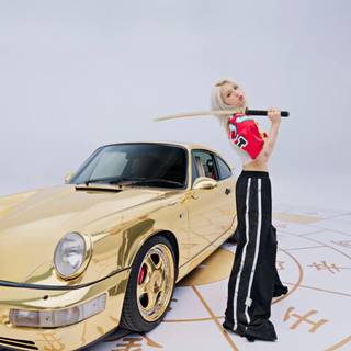 Gold Gold Gold Somi wallpaper