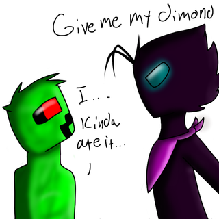 Minecraft Enderman and Creeper wallpaper