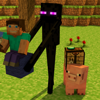 Minecraft Enderman and Creeper wallpaper