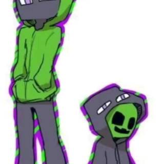 Minecraft Enderman and Creeper wallpaper