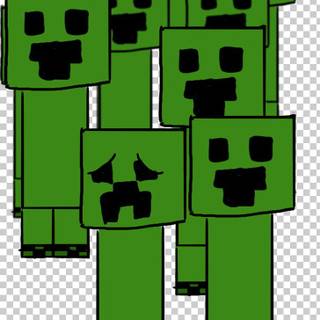 Minecraft Enderman and Creeper wallpaper