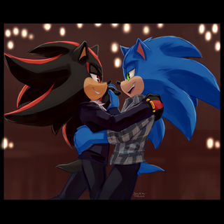 Sonic and Shadow kiss wallpaper