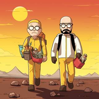 Breaking Bad cartoon wallpaper