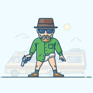 Breaking Bad cartoon wallpaper