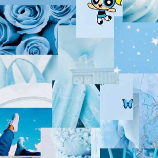 Blue and white aesthetic wallpaper