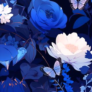 Blue and white aesthetic wallpaper