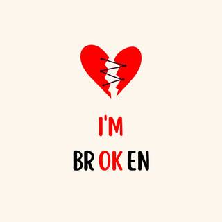 Y2K broken heart wallpaper